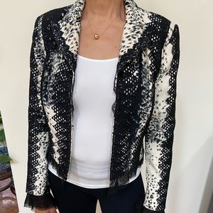 Black and white blazer